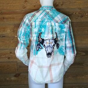 Arizona Jean Co. Custom Bull Skull Patch Shirt